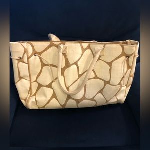 Nordstrom Textured Totebag, medium size, beige and tan